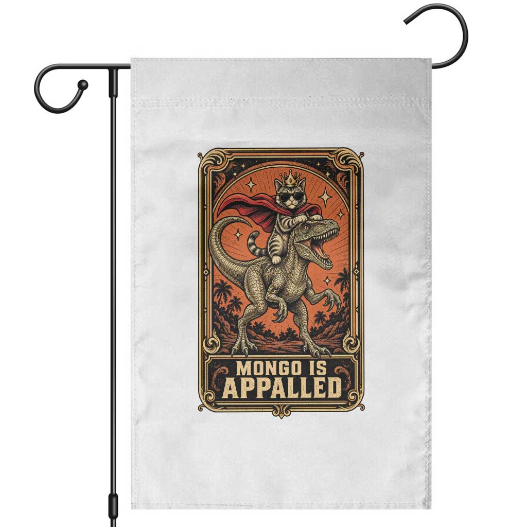 Funny Royal Cat Riding Dinosaur Garden Flag Fantasy Reader Tarot Card Gift