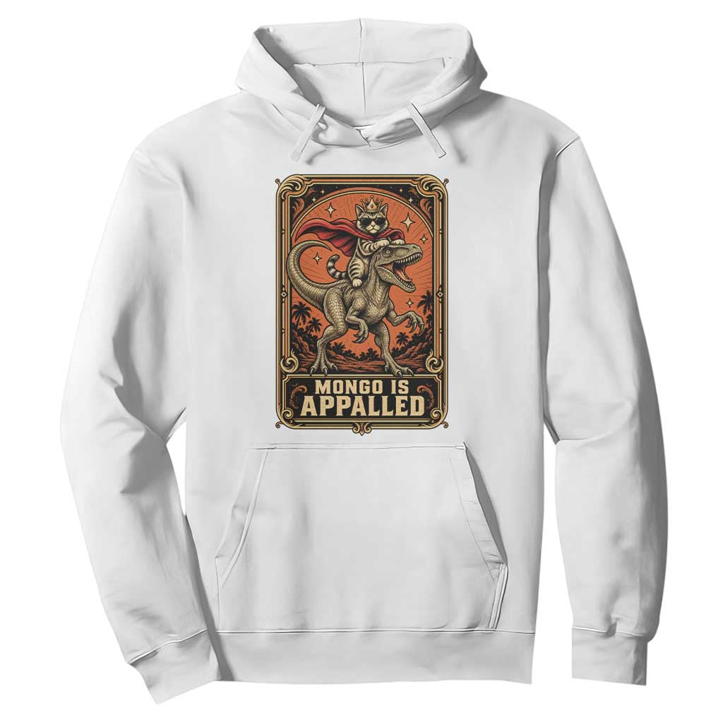 Funny Royal Cat Riding Dinosaur Hoodie Fantasy Reader Tarot Card Gift