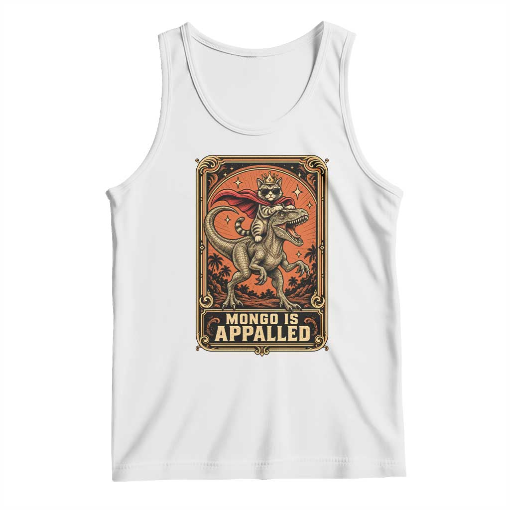 Funny Royal Cat Riding Dinosaur Tank Top Fantasy Reader Tarot Card Gift