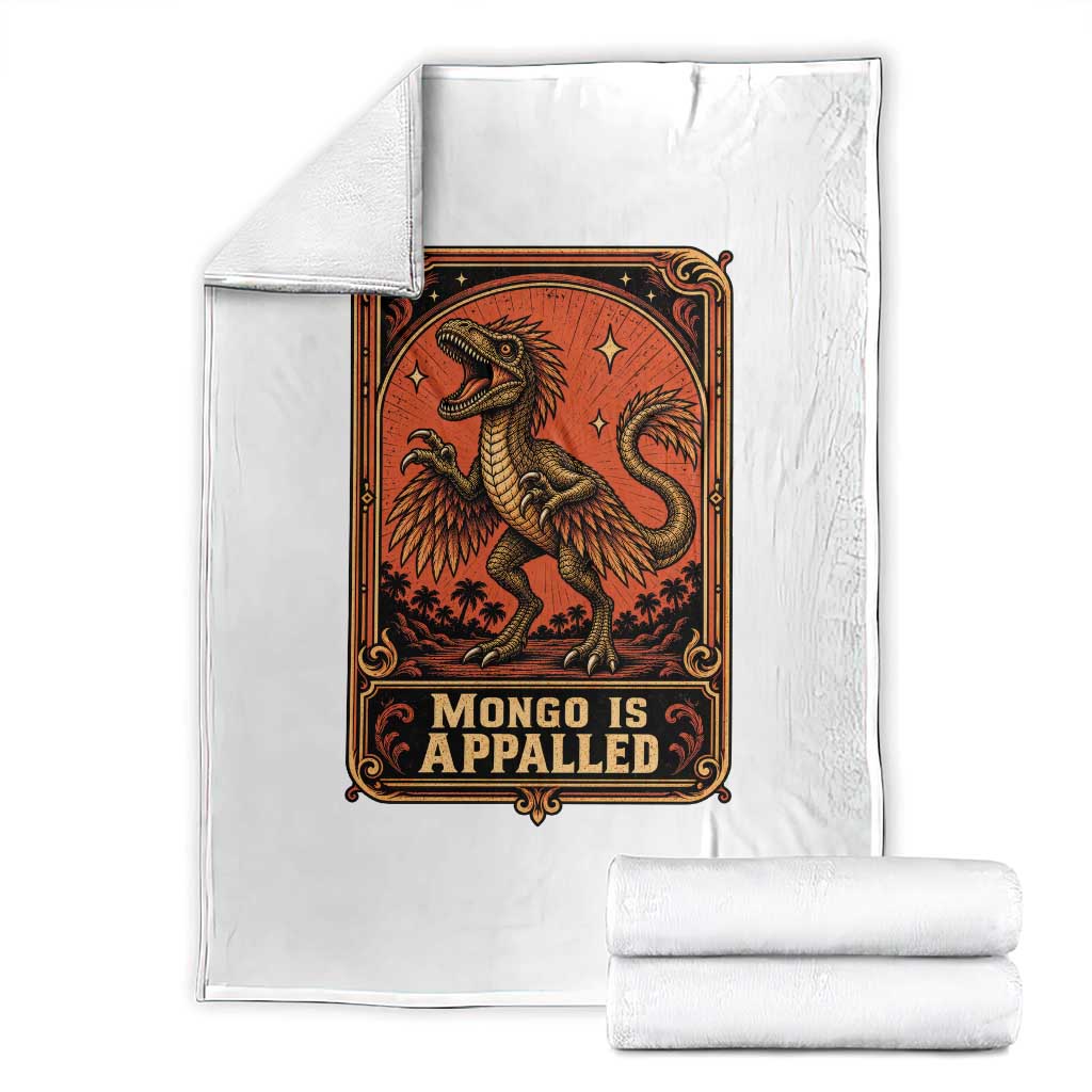 Raptor Dinosaur Lover Throw Blanket Fantasy Reader Tarot Card Gift