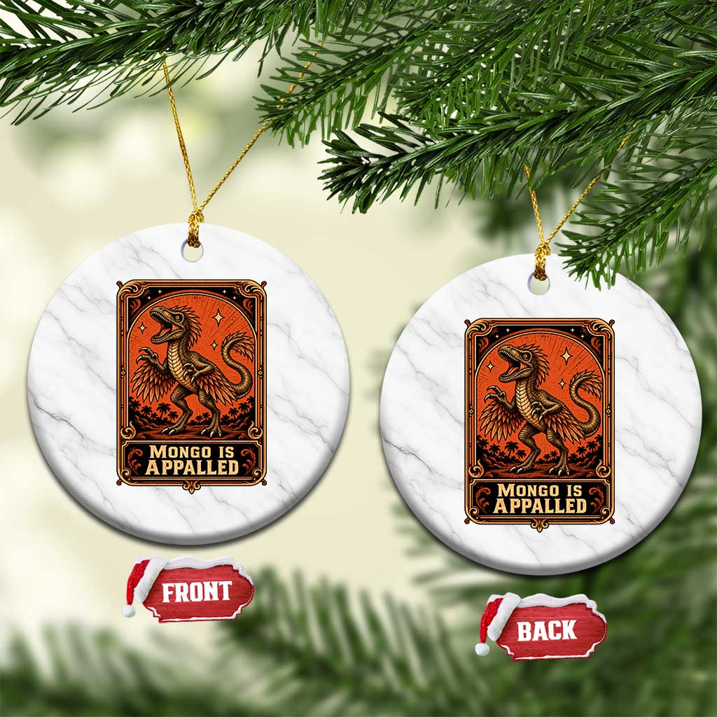 Raptor Dinosaur Lover Ceramic Ornament Fantasy Reader Tarot Card Gift