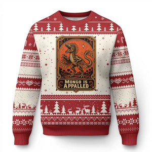Raptor Dinosaur Lover Ugly Christmas Sweater Fantasy Reader Tarot Card Gift