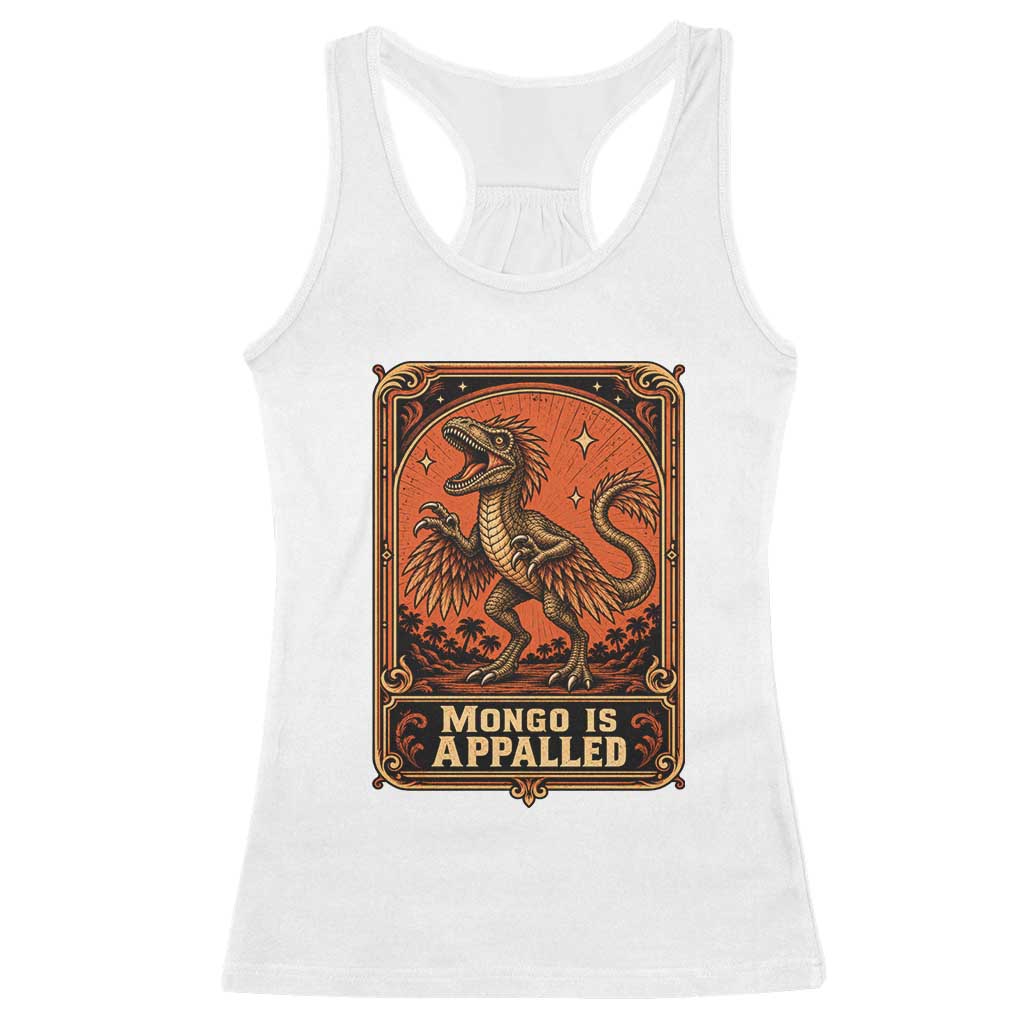 Raptor Dinosaur Lover Racerback Tank Top Fantasy Reader Tarot Card Gift