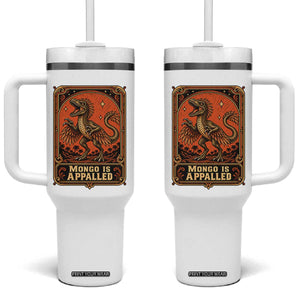 Raptor Dinosaur Lover Tumbler With Handle Fantasy Reader Tarot Card Gift