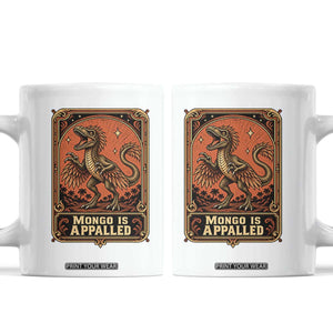 Raptor Dinosaur Lover Coffee Mug Fantasy Reader Tarot Card Gift