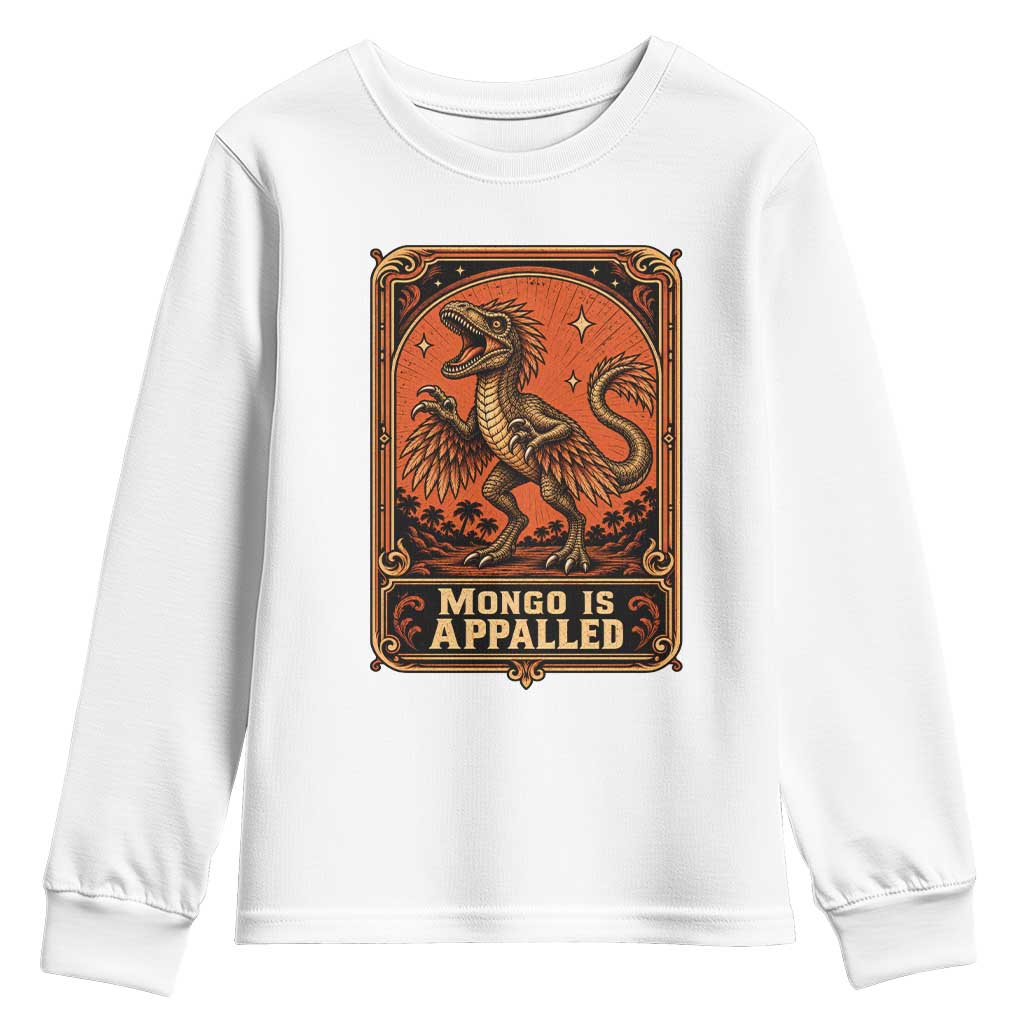 Raptor Dinosaur Lover Youth Sweatshirt Fantasy Reader Tarot Card Gift