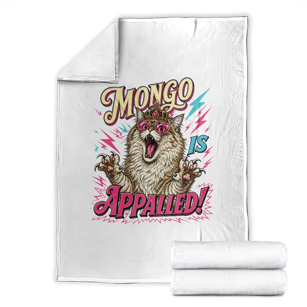 Funny Mongo Is Appalled Angry Princess Cat Throw Blanket Sci Fi Book Lover Geeky Gift