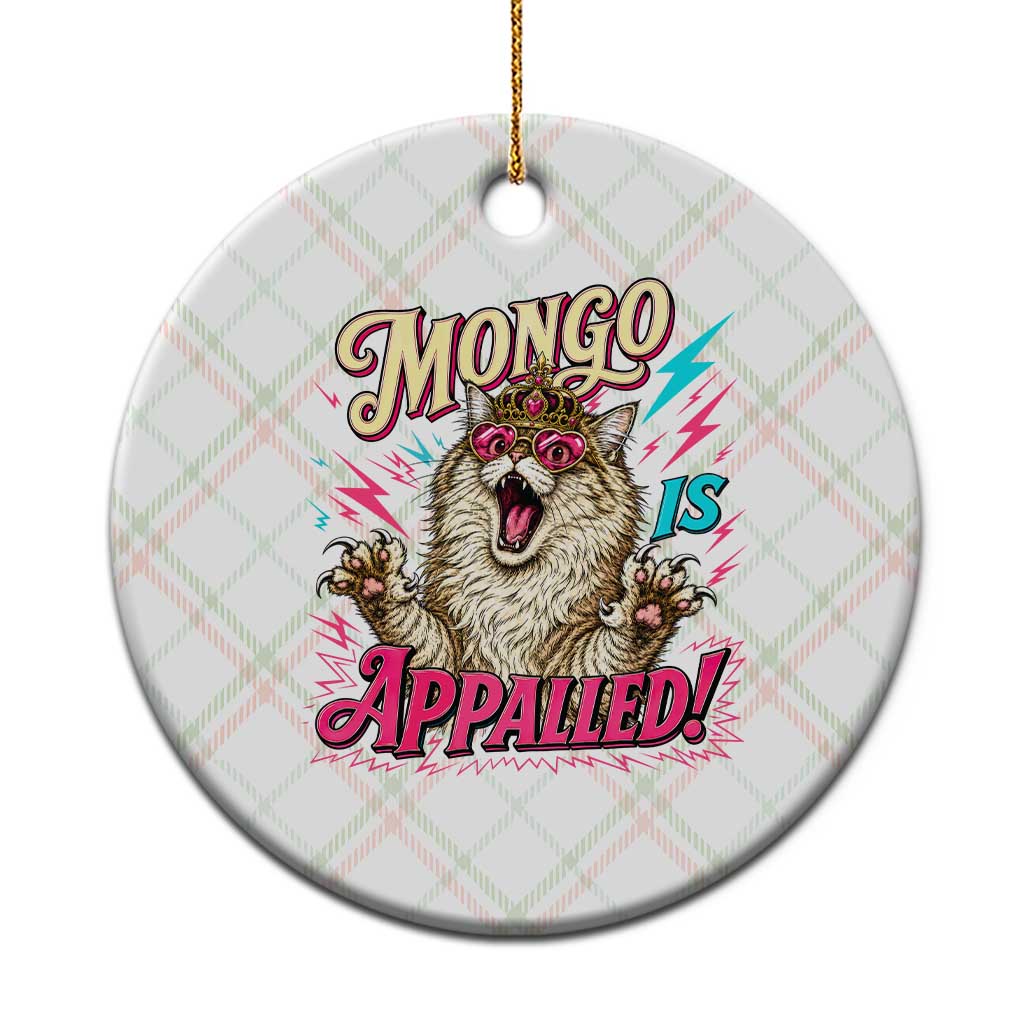 Funny Mongo Is Appalled Angry Princess Cat Ceramic Ornament Sci Fi Book Lover Geeky Gift