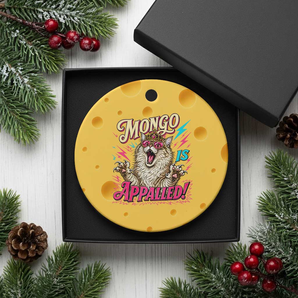 Funny Mongo Is Appalled Angry Princess Cat Ceramic Ornament Sci Fi Book Lover Geeky Gift