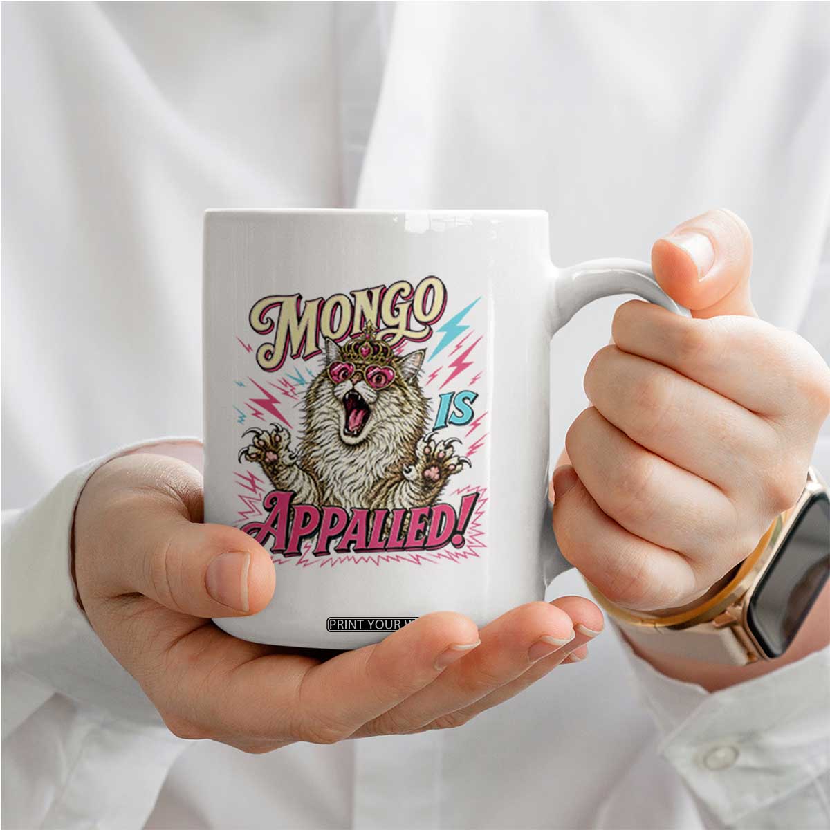 Funny Mongo Is Appalled Angry Princess Cat Coffee Mug Sci Fi Book Lover Geeky Gift