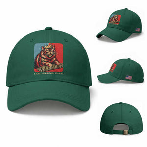 I Am Yelling Carl Baseball Cap Vintage Royal Princess Cat Meme Gift