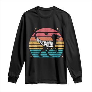 Vintage Retro Raptor Dinosaur Long Sleeve Shirt Sci Fi Book Lover Gift