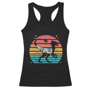 Vintage Retro Raptor Dinosaur Racerback Tank Top Sci Fi Book Lover Gift