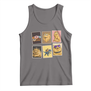 Vintage Postage Stamp Princess Cat Tank Top Raptor Lover Fancy Royal Cat Gift