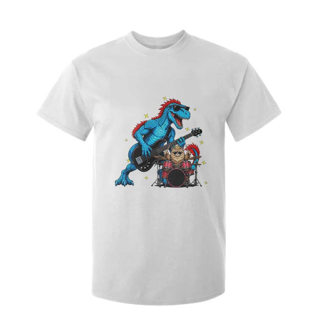 Funny Rock Band Princess Cat T Shirt For Kid Dinosaur Bassist Sci Fi Reader Gift