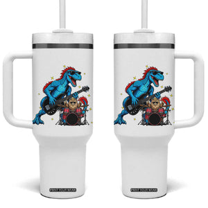 Funny Rock Band Princess Cat Tumbler With Handle Dinosaur Bassist Sci Fi Reader Gift