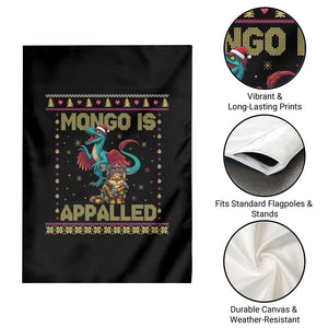Mongo Is Appalled Princess Cat And Raptor Garden Flag Ugly Christmas Sweater Holiday Gift