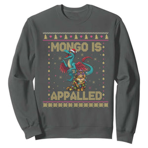 Mongo Is Appalled Princess Cat And Raptor Sweatshirt Ugly Christmas Sweater Holiday Gift