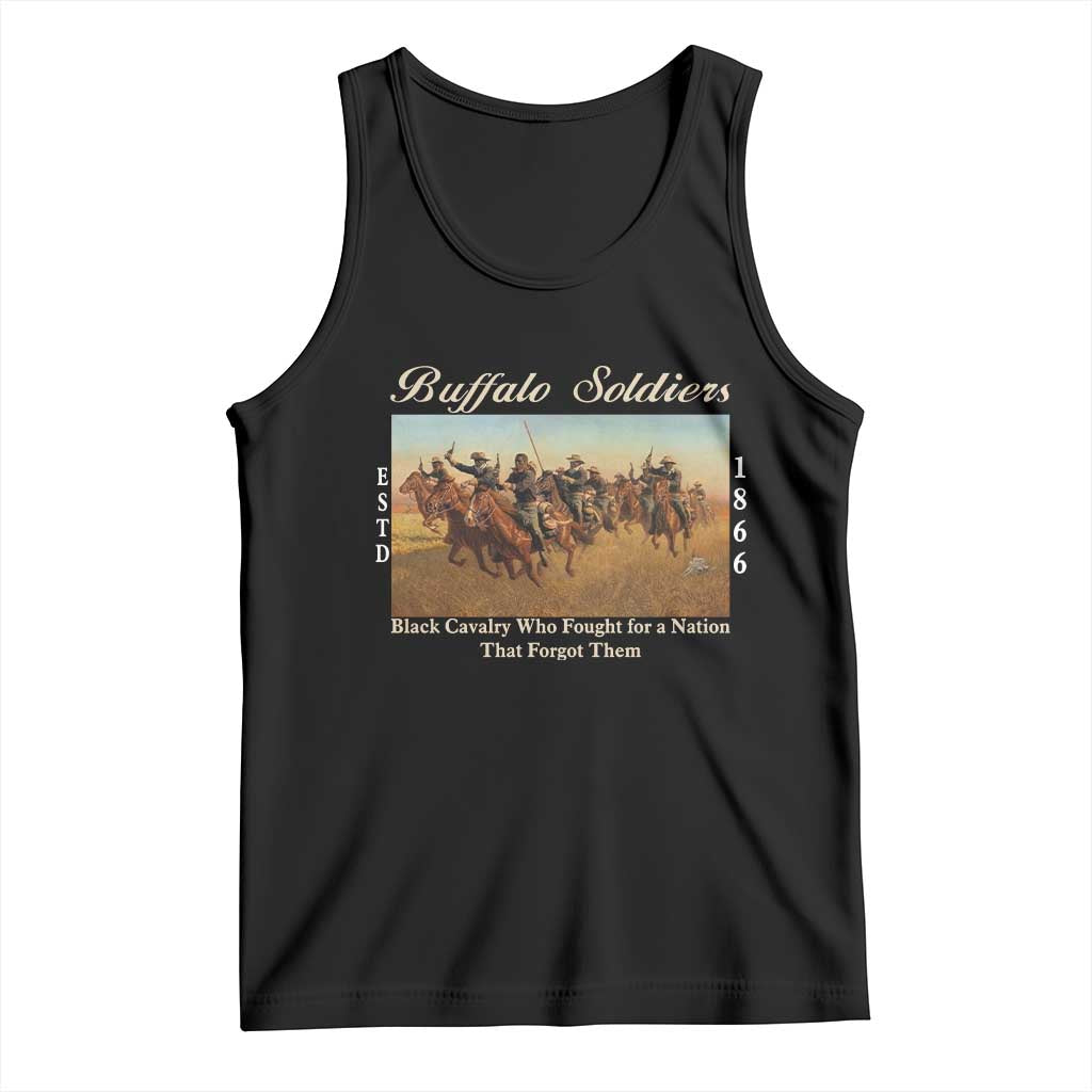 Buffalo Soldiers Black Cavalry 1866 Tank Top African American Military History Black History Gift TS12 Black Print Your Wear
