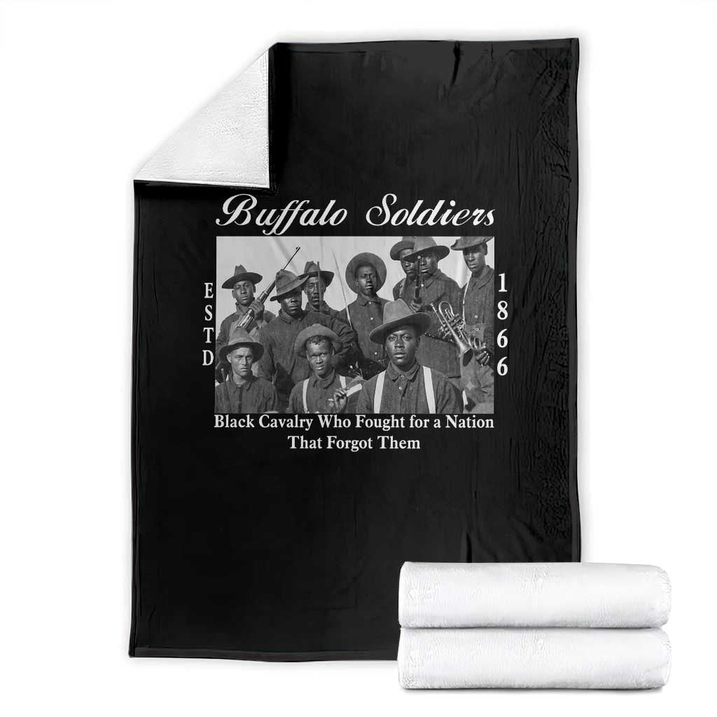 Buffalo Soldiers 1866 African American Cavalry Throw Blanket Black History Military Heritage Gift TS12 Black Print Your Wear