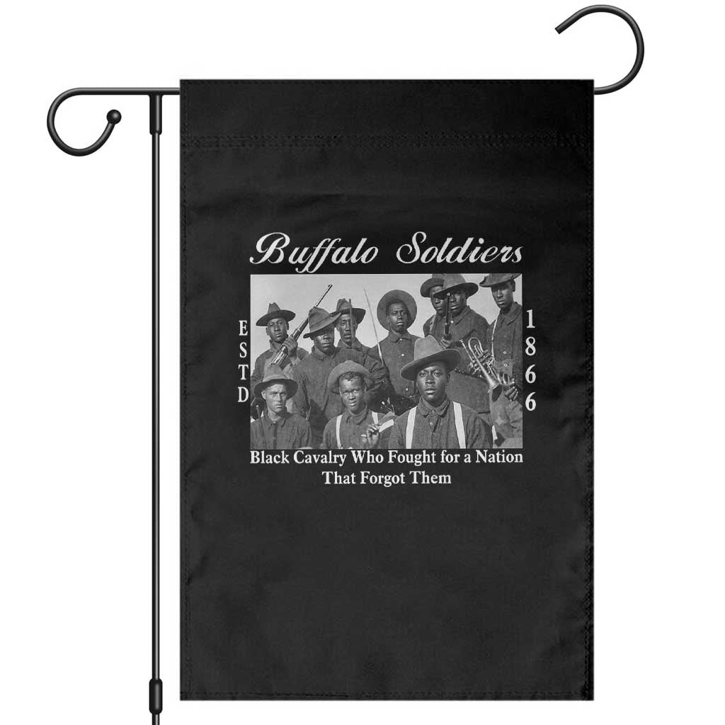 Buffalo Soldiers 1866 African American Cavalry Garden Flag Black History Military Heritage Gift TS12 Black Print Your Wear