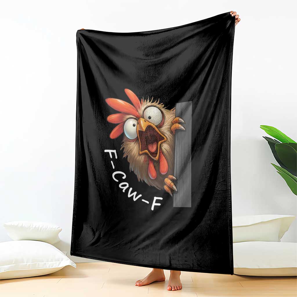F-Caw-F Chicken Joke Throw Blanket Funny Screaming Gift TS12 Print Your Wear