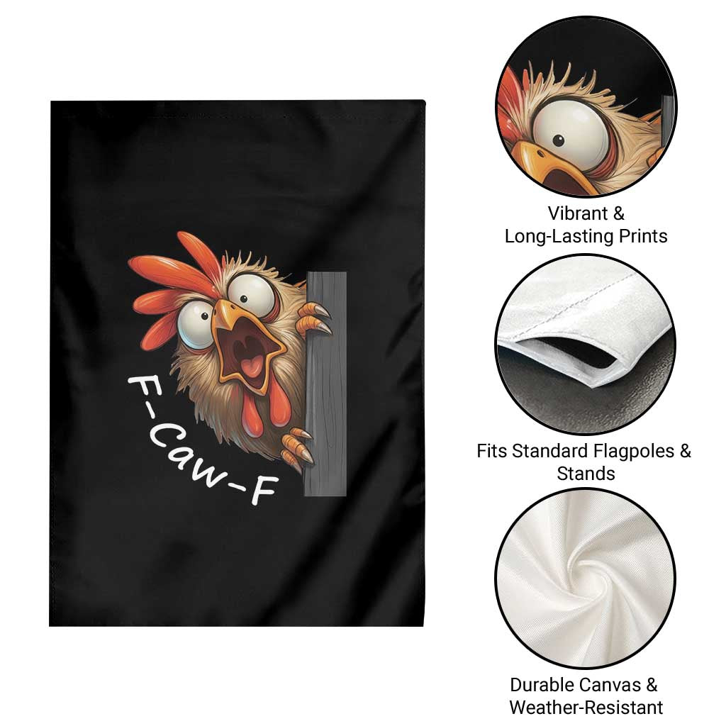 F-Caw-F Chicken Joke Garden Flag Funny Screaming Gift TS12 Print Your Wear