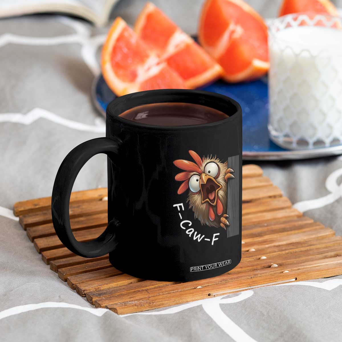 F-Caw-F Chicken Joke Coffee Mug Funny Screaming Gift TS12 Print Your Wear