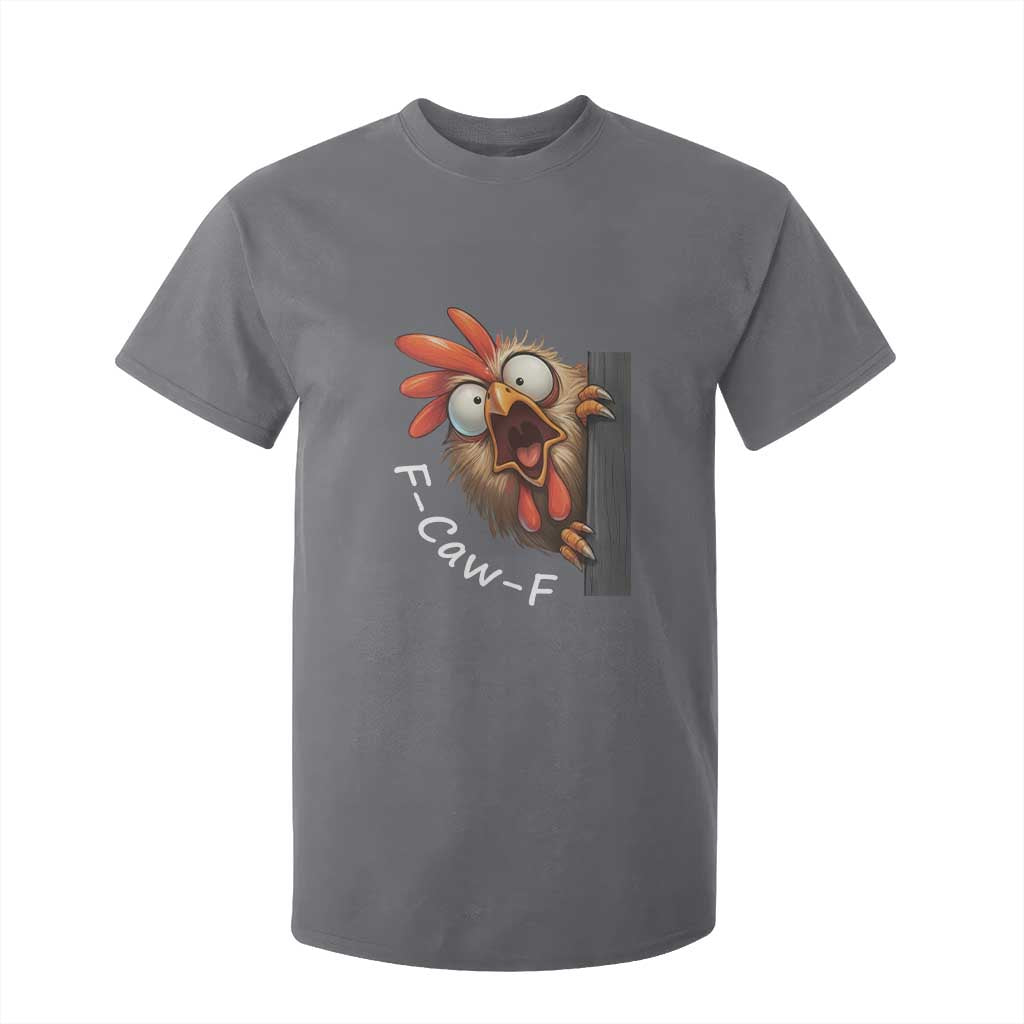 F-Caw-F Chicken Joke T Shirt For Kid Funny Screaming Gift TS12 Charcoal Print Your Wear