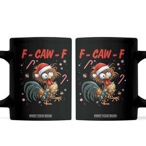 Funny F Caw F Chicken Meme Coffee Mug Christmas Gift TS12 Black Print Your Wear