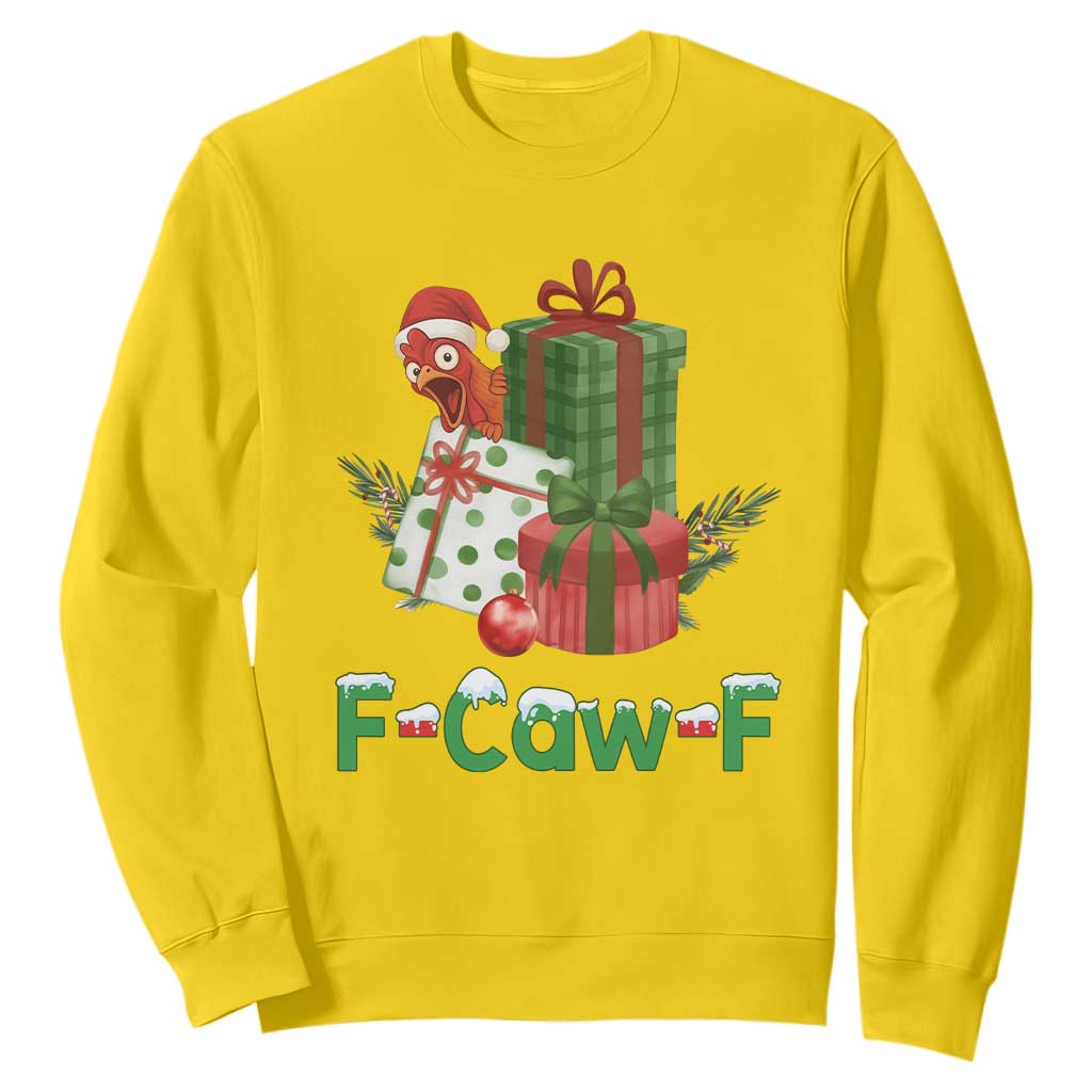 F Caw F Chicken Sweatshirt Funny Farm Life Holiday Gift TS12 Daisy Print Your Wear