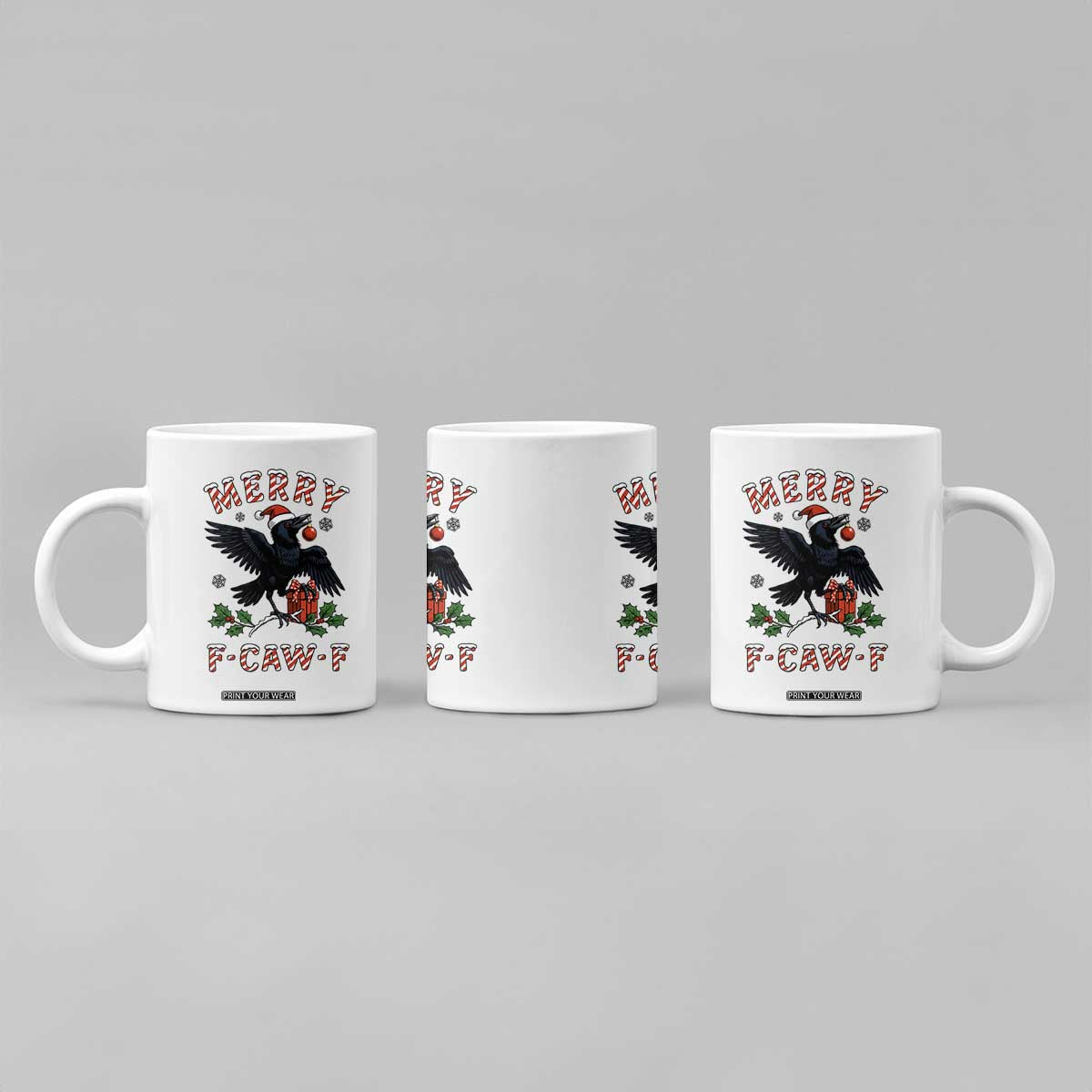 Merry F Caw F Raven Lover Coffee Mug Funny Holidays Gift TS12 Print Your Wear