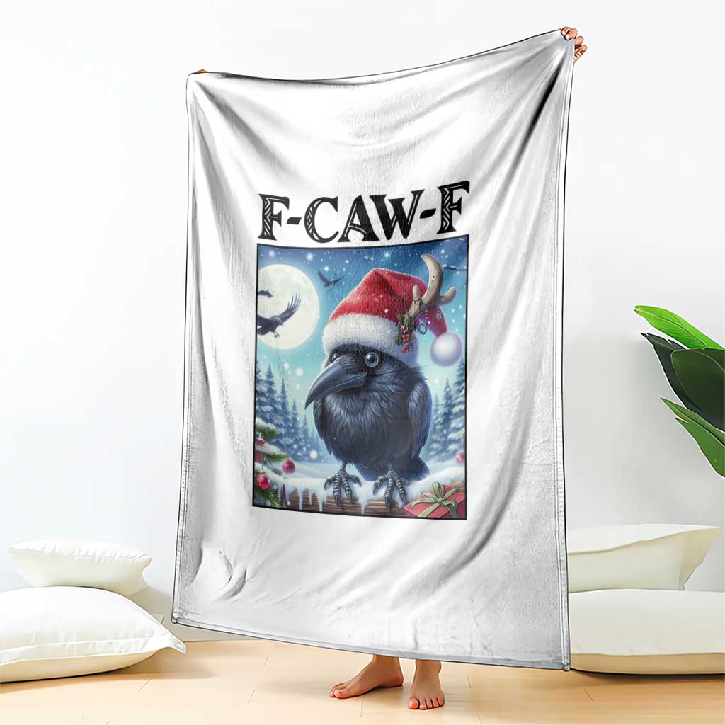 F Caw F Christmas Raven Throw Blanket Funny Bird Lover Gift TS12 Print Your Wear