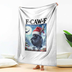 F Caw F Christmas Raven Throw Blanket Funny Bird Lover Gift TS12 Print Your Wear
