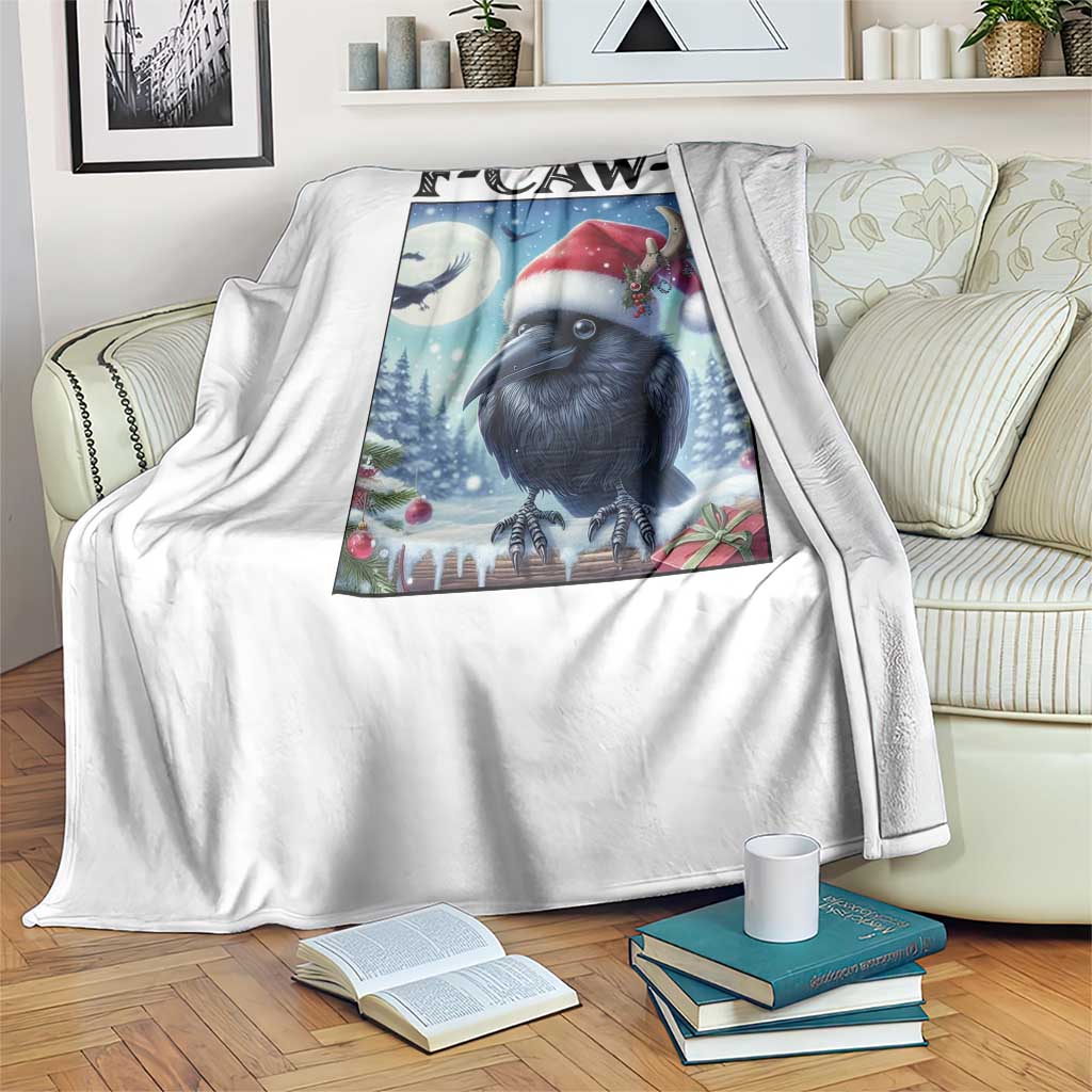 F Caw F Christmas Raven Throw Blanket Funny Bird Lover Gift TS12 Print Your Wear