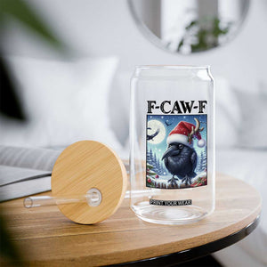 F Caw F Christmas Raven Glass Can Funny Bird Lover Gift TS12 Print Your Wear