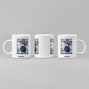 F Caw F Christmas Raven Coffee Mug Funny Bird Lover Gift TS12 Print Your Wear