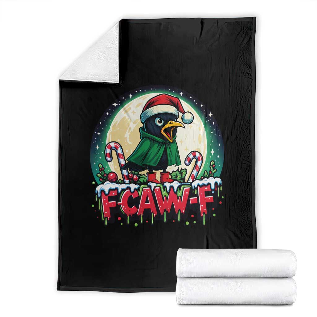 Funny F Caw F Raven Joke Throw Blanket Holiday Gift TS12 Black Print Your Wear
