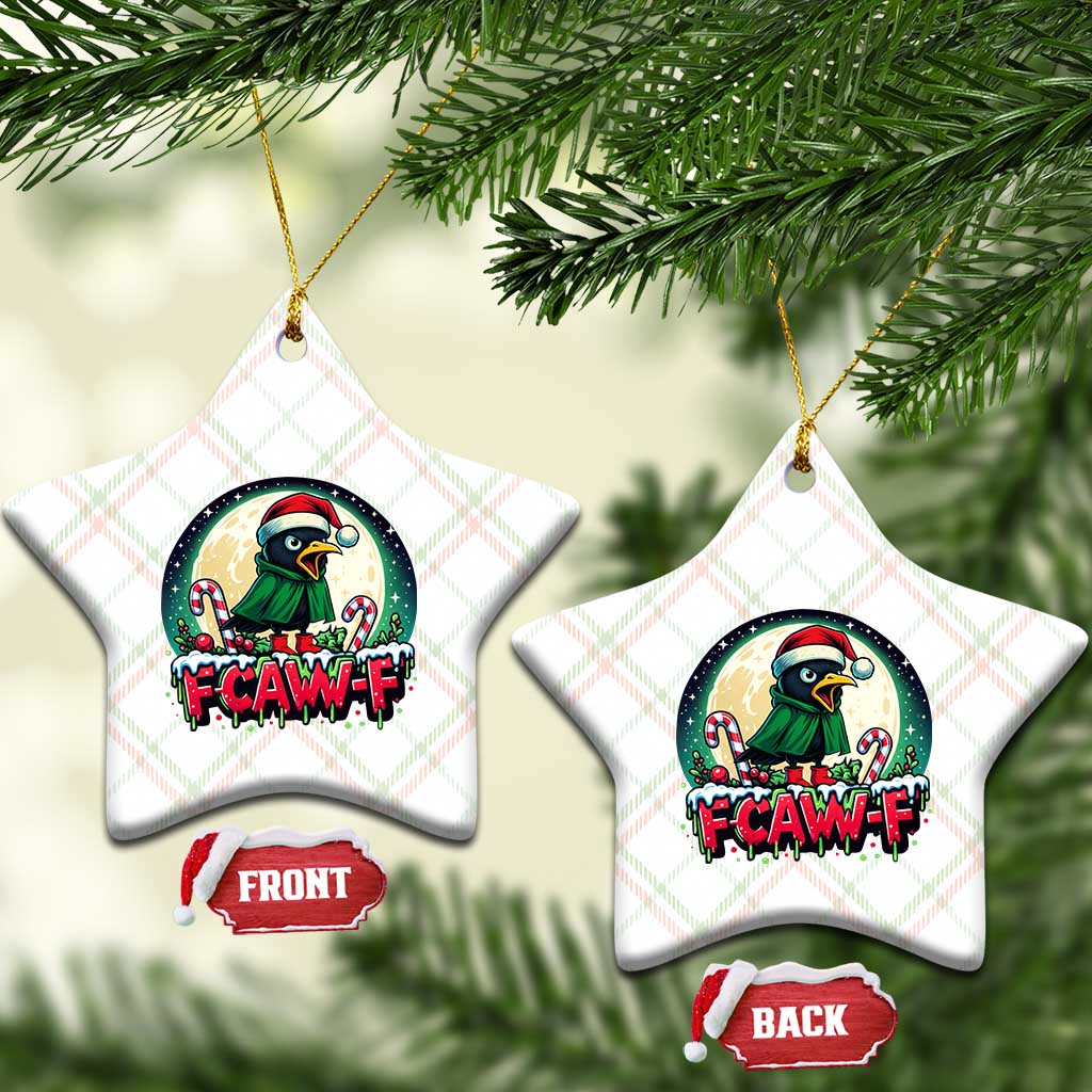 Funny F Caw F Raven Joke Ceramic Ornament Holiday Gift TS12 Print Your Wear