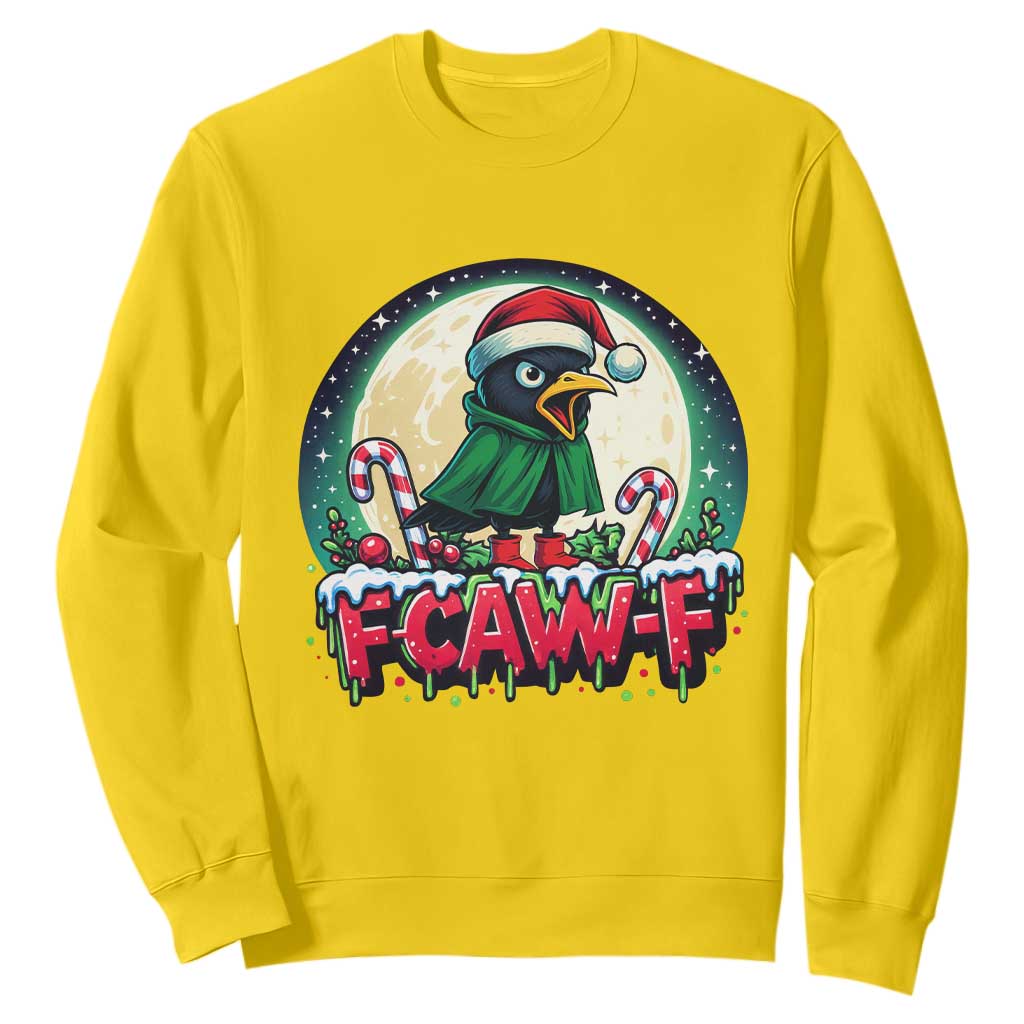 Funny F Caw F Raven Joke Sweatshirt Holiday Gift TS12 Daisy Print Your Wear