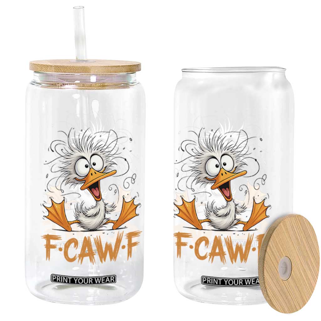 F Quack F Duck Lover Glass Can Funny Farm Gift TS12 Print Your Wear