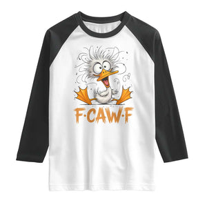 F Quack F Duck Lover Raglan Shirt Funny Farm Gift TS12 White Black Print Your Wear