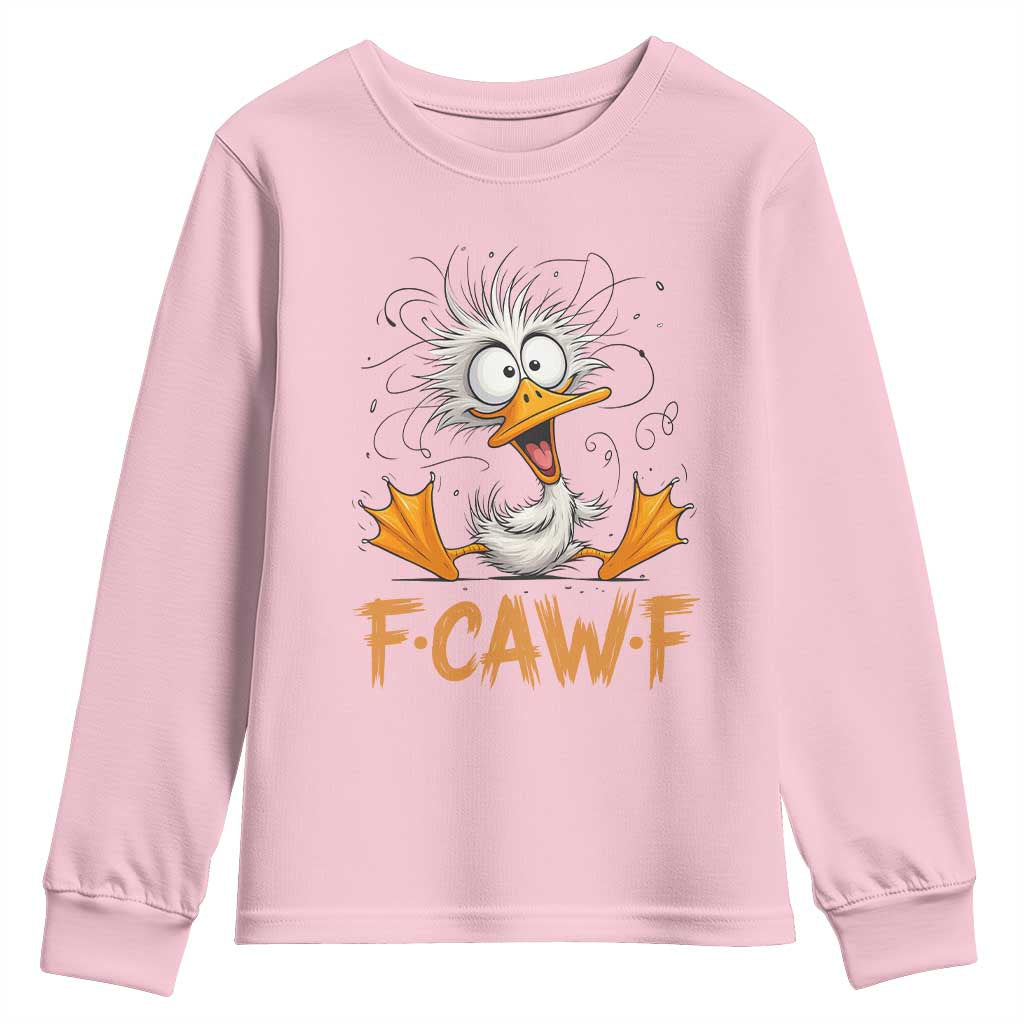 F Quack F Duck Lover Youth Sweatshirt Funny Farm Gift TS12 Light Pink Print Your Wear