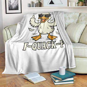 Funny F Quack F Silly Duck Sarcastic Joke Gift Throw Blanket TS12 Print Your Wear