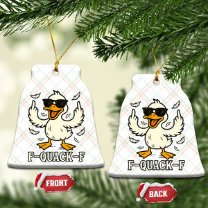 Funny F Quack F Silly Duck Sarcastic Joke Gift Ceramic Ornament TS12 Print Your Wear