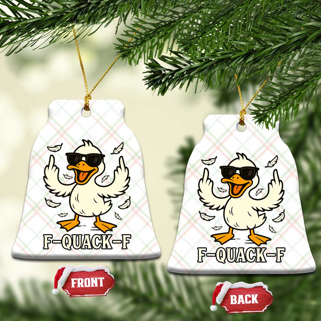 Funny F Quack F Silly Duck Sarcastic Joke Gift Ceramic Ornament TS12 Print Your Wear