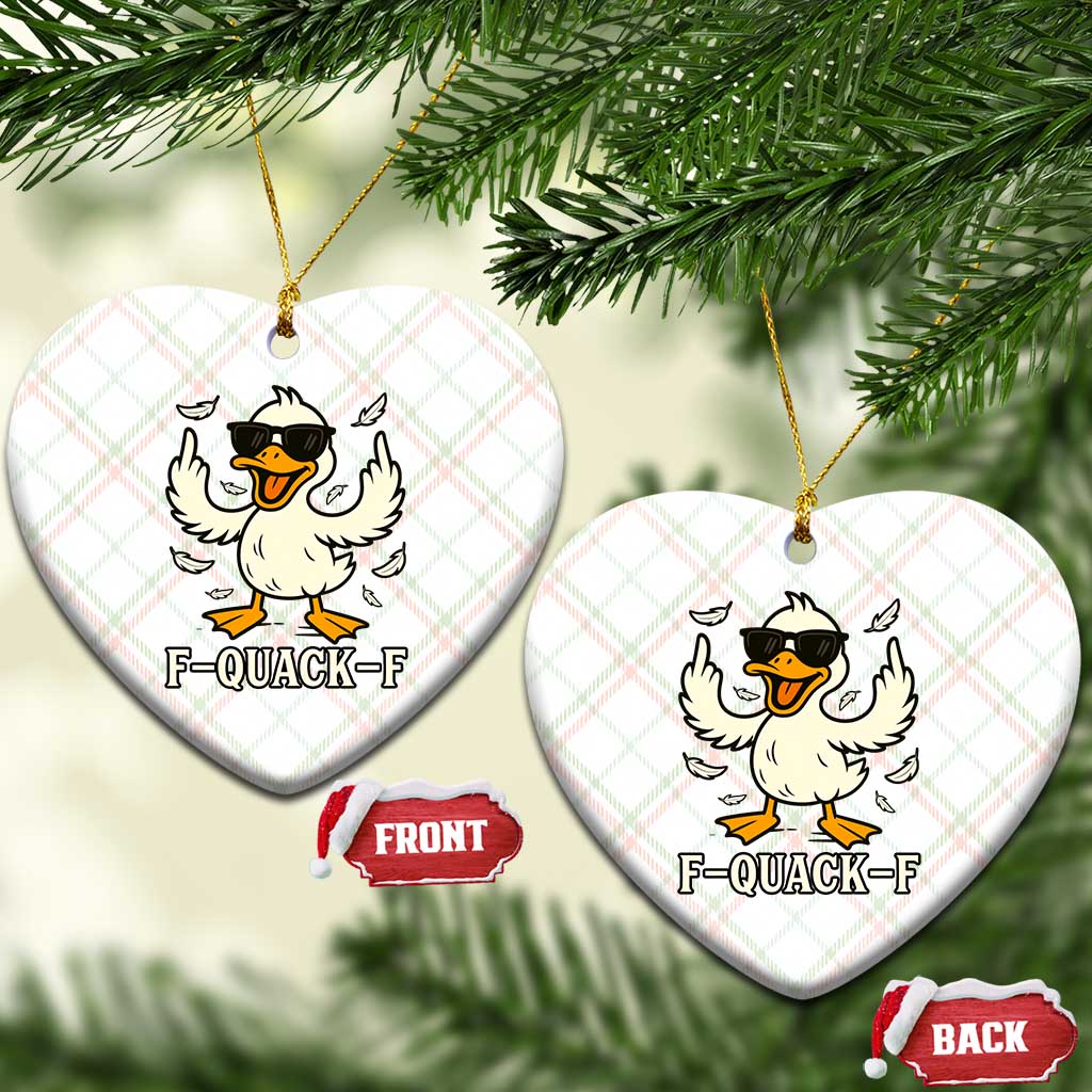 Funny F Quack F Silly Duck Sarcastic Joke Gift Ceramic Ornament TS12 Print Your Wear