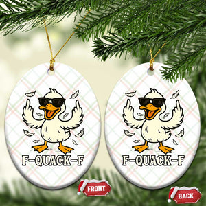 Funny F Quack F Silly Duck Sarcastic Joke Gift Ceramic Ornament TS12 Print Your Wear