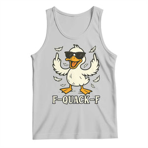 Funny F Quack F Silly Duck Sarcastic Joke Gift Tank Top TS12 Ash Print Your Wear