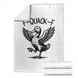 Funny F Quack F Duck Lover Sarcastic Joke Gift Throw Blanket TS12 White Print Your Wear